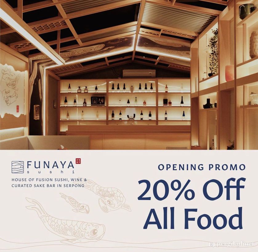 20% - Opening Promo di Funaya Sushi