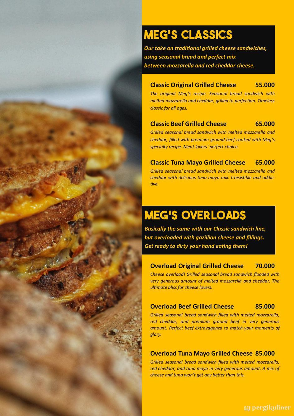 Selalu Diperbarui Menu Meg S Grilled Cheese Jagakarsa
