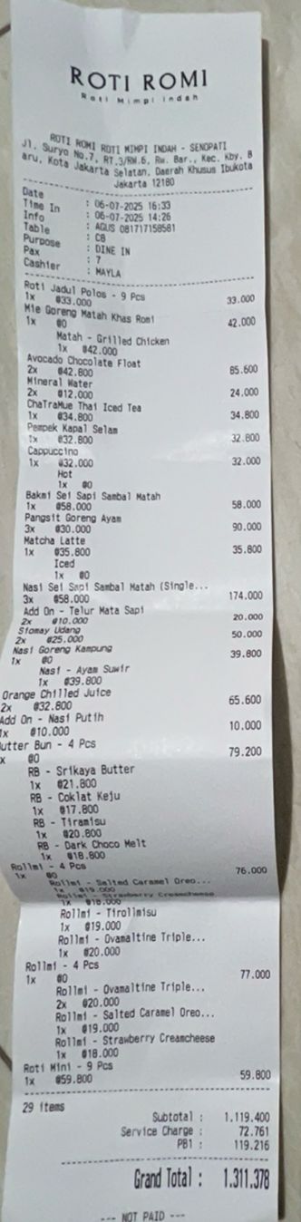Foto Makanan di Roti Romi