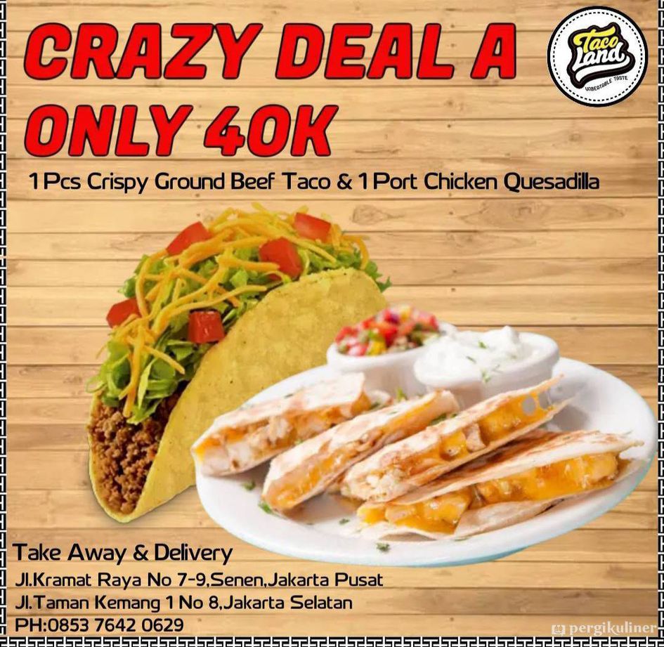 Selalu diperbarui! Menu Taco Land, Kemang