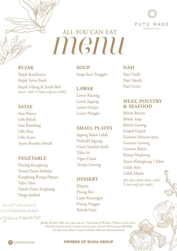 All You Can Eat, Harga Normal di Putu Made
