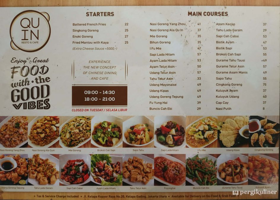Selalu Diperbarui Menu Qu In Resto Cafe Kelapa Gading